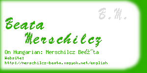 beata merschilcz business card